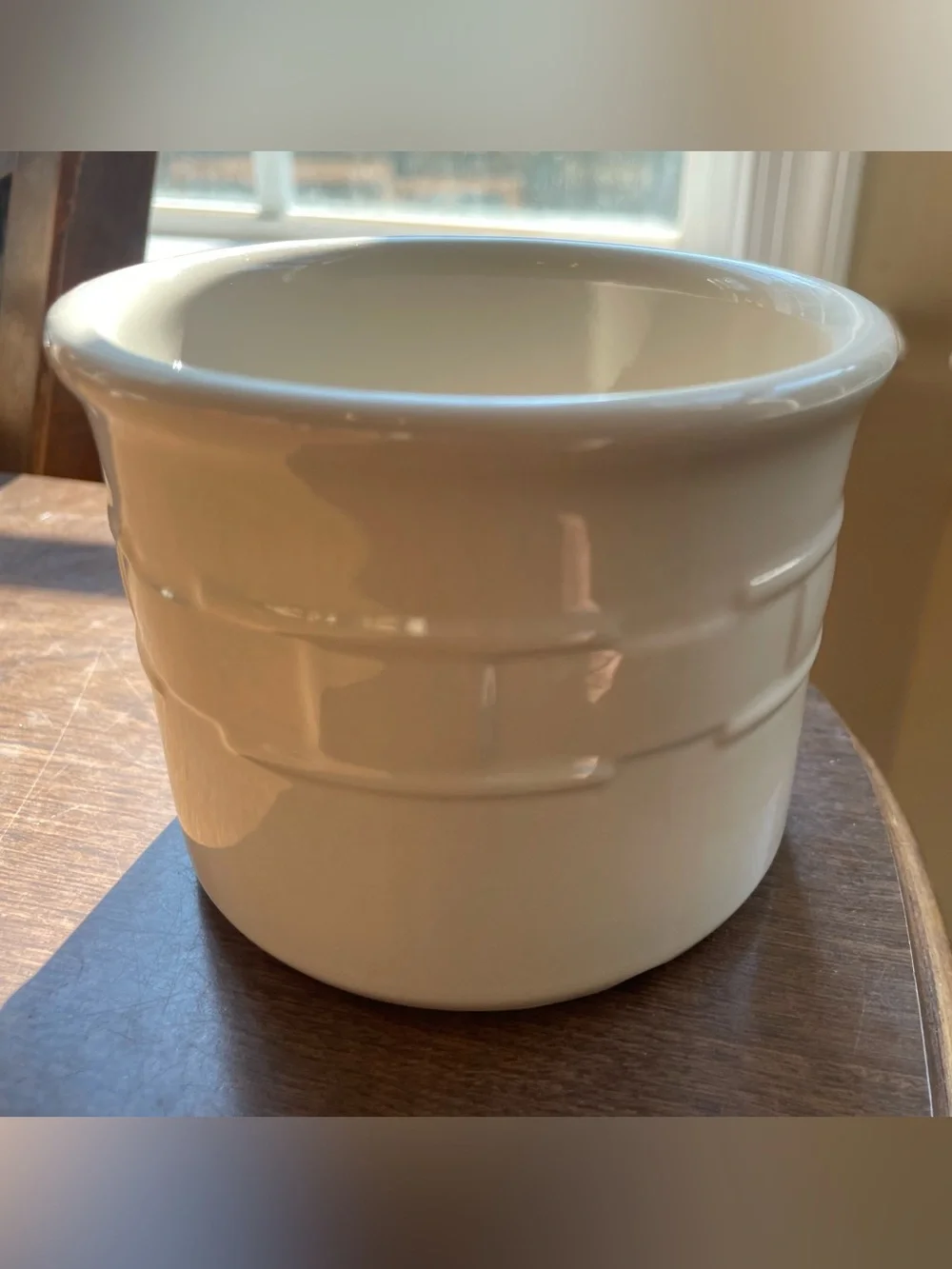 Longaberger ivory pottery Crock